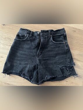 Abercrombie & Fitch Black High-Rise Jean Shorts